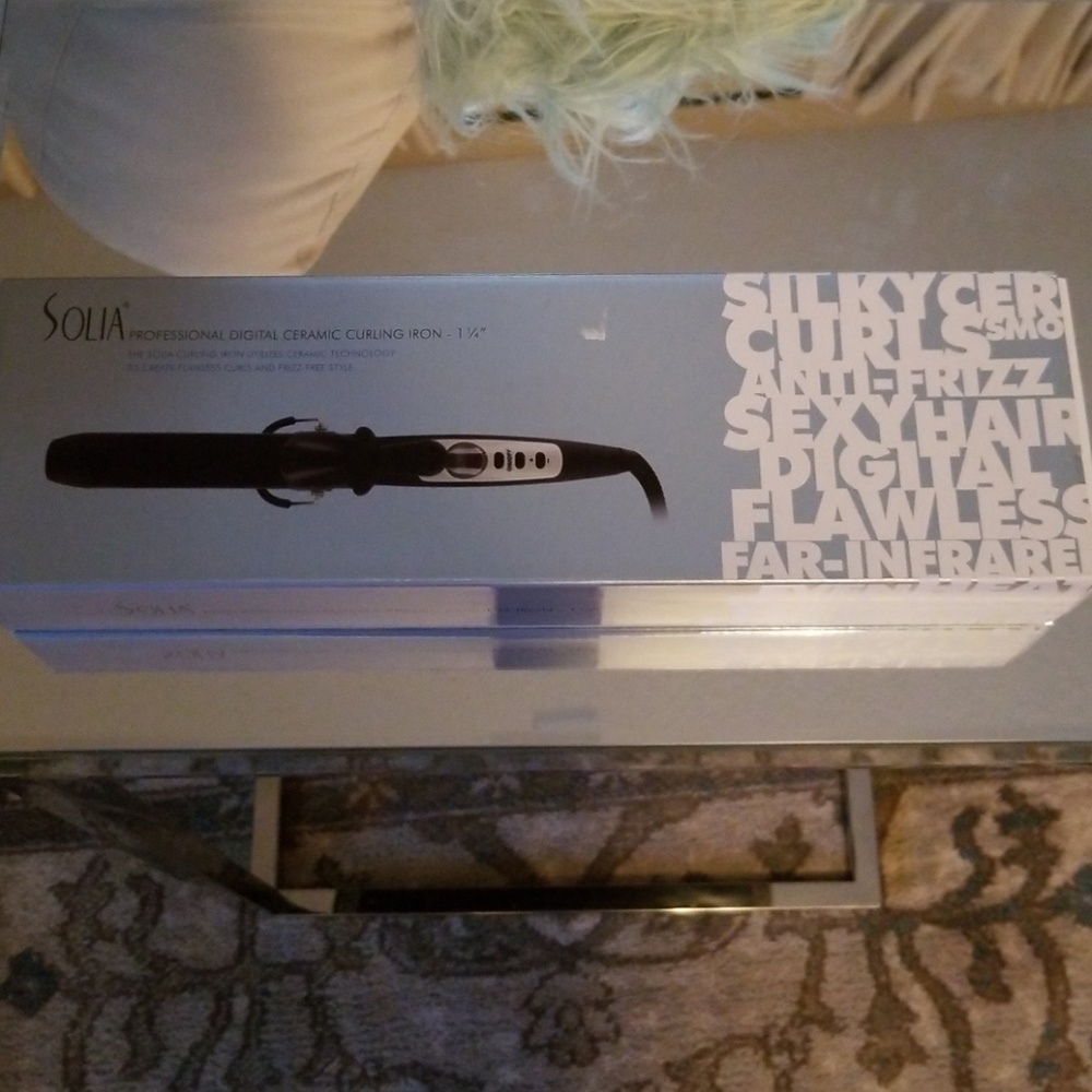 Professional digital ceramic curling iron 1,1/4in